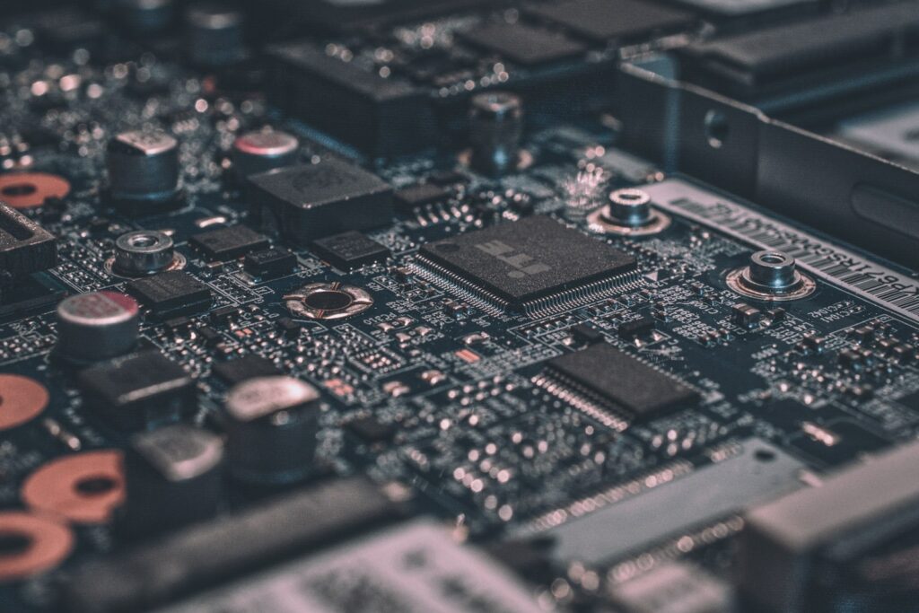 Abstract AI automation and connected technology systems